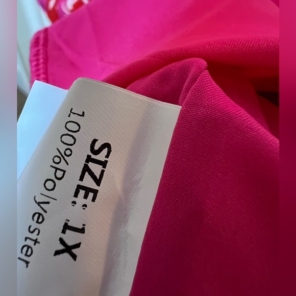 Women’s pink  Leopard Print Butterfly Sleeve Ruffle Hem
Smock Dress NEOT sz 1X - Picture 7 of 7